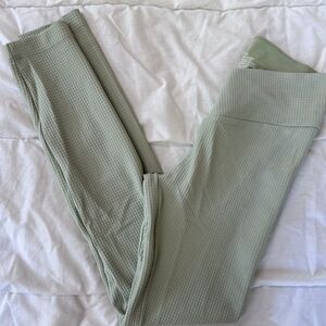 Stone Fox Active Seafoam Green Waffle Leggings Size‎ XS NWOT